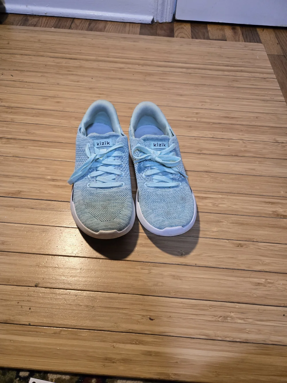 Kizik Women's Light Blue Slip-On Knit Sneakers